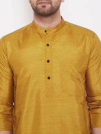 Thumbnail for Even Apparels Beige Pure Cotton Kurta With Band Collar - Distacart