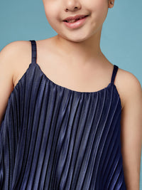 Thumbnail for Girls Self Design Sleeveless Top With Palazzos - Mini Marvels - Distacart