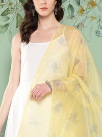 Thumbnail for InWeave Women's Strappy Set Cream With Yellow W Chintz Or Dupatta - Distacart