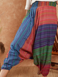 Thumbnail for InWeave Women's Blue Multi Colour Harem Pant - Distacart