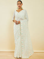 Thumbnail for Soch Floral Embroidered Saree - Distacart