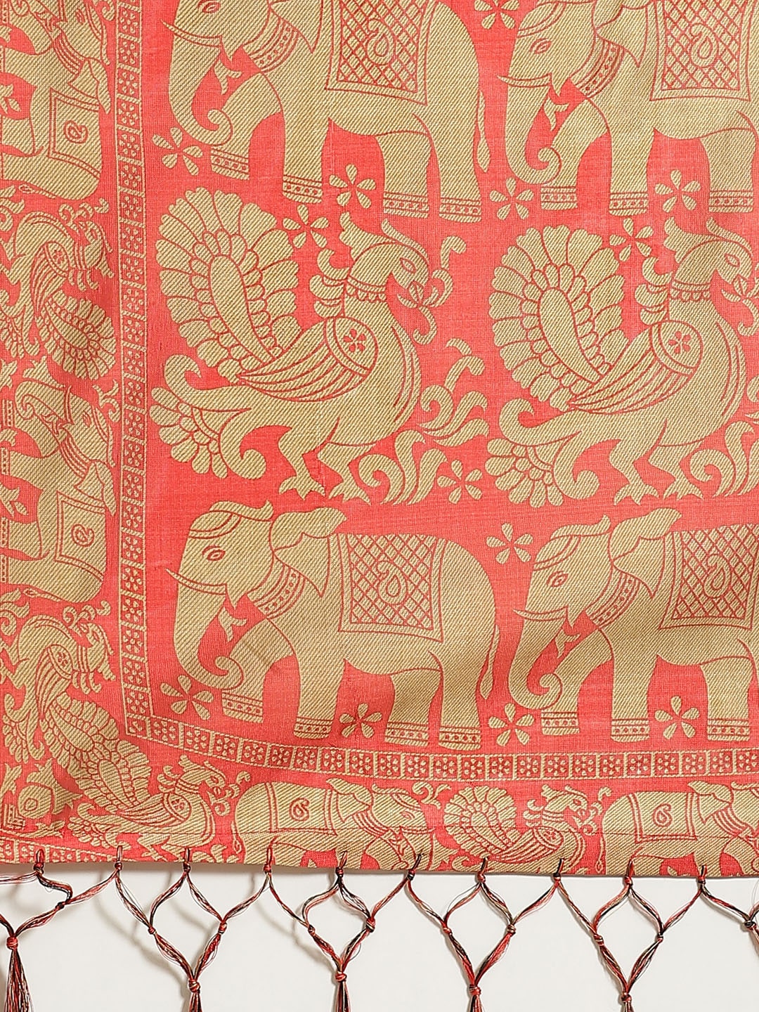 Saree Mall Black & Beige Art Silk Printed Bhagalpuri Saree - Distacart