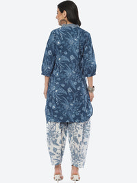 Thumbnail for Biba Women Plus Size Floral Printed Kurta with Salwar - Distacart