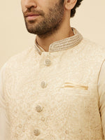 Thumbnail for Manyavar Regular Kurta and Churidar With Nehru Jacket - Distacart