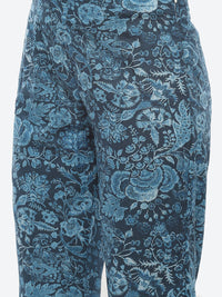 Thumbnail for Biba Women White & Blue Floral Printed Pure Cotton Kurta With Trousers & Dupatta - Distacart