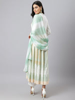 Thumbnail for Khushal K Ethnic Motifs Printed Mirror Work Anarkali Kurta with Trousers & Dupatta - Distacart