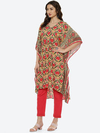 Thumbnail for Biba Women Pink Floral Printed Pure Cotton Kurta with Trousers - Distacart