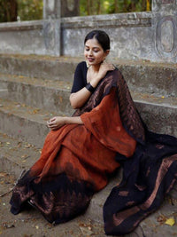 Thumbnail for Mitera Woven Design Zari Saree - Distacart