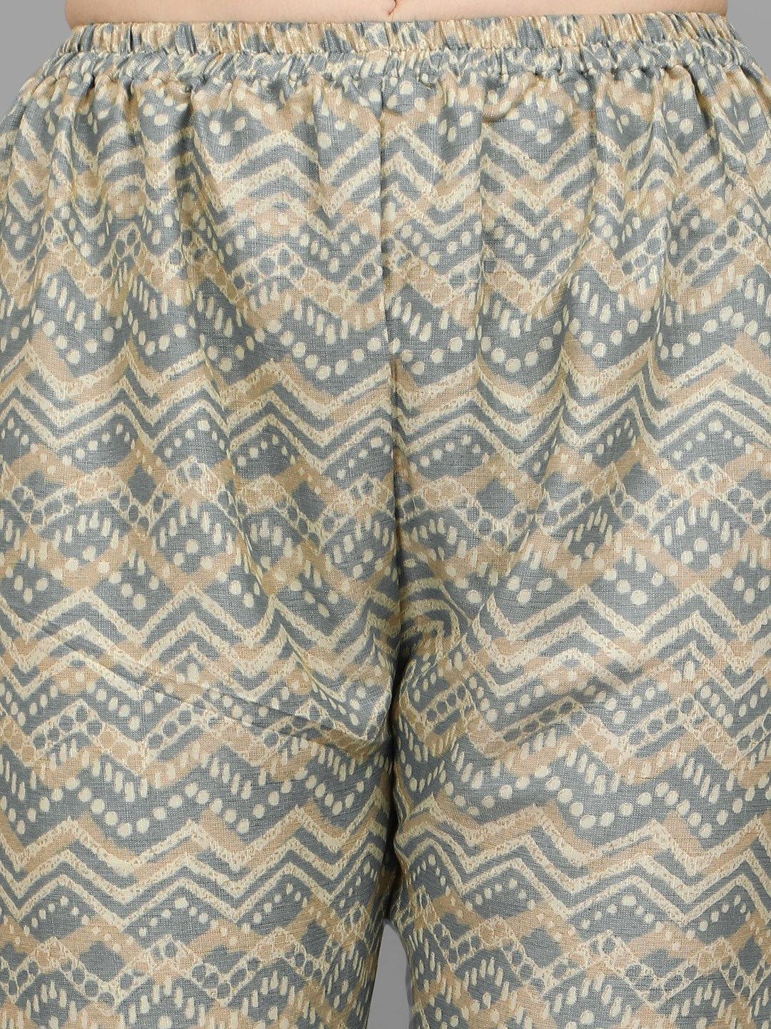 HERE&NOW Women Grey Ethnic Motifs Printed Kurta With Palazzos - Distacart