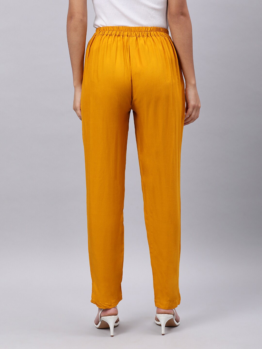 Souchii Yellow Liva Palazzos - Distacart