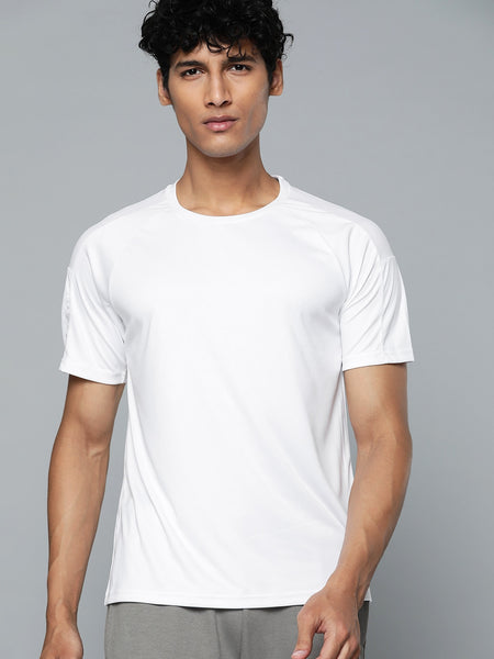 HRX By Hrithik Roshan Training Men Optic White Rapid-Dry Typography Tshirts - Distacart