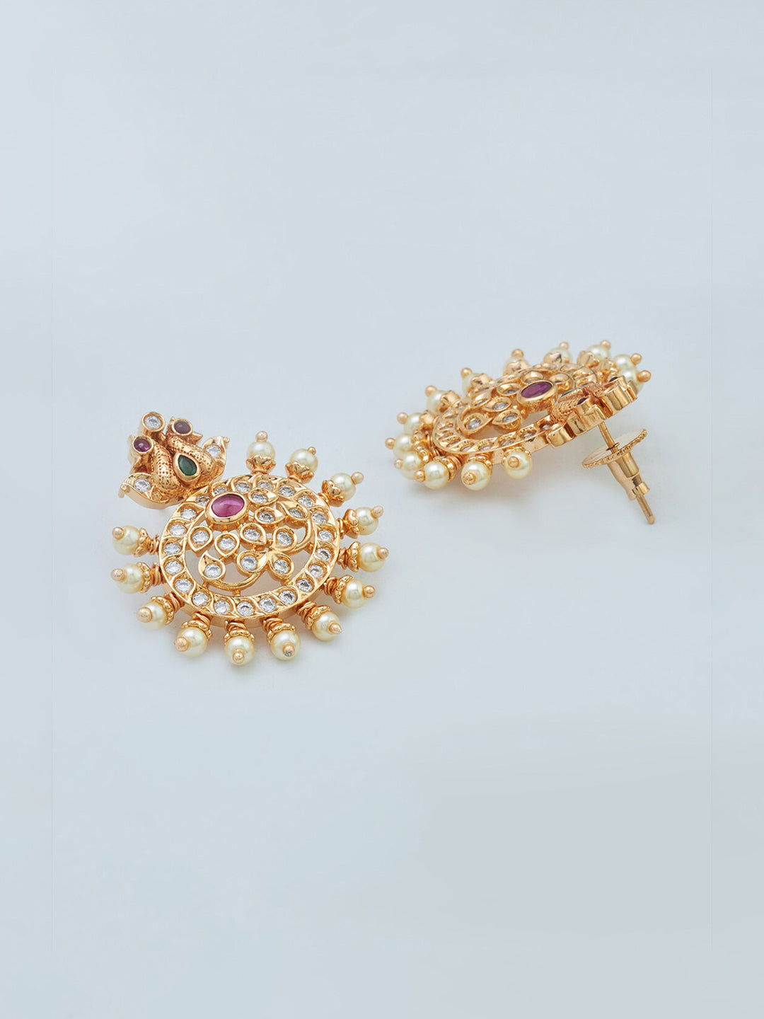 Kushal's Fashion Jewellery Gold-Plated Stone Studded Jewellery Set - Distacart
