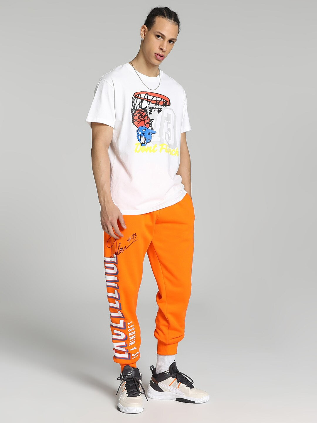 Puma FRANCHISE Basketball Graphic Printed Cotton T-Shirt - Distacart