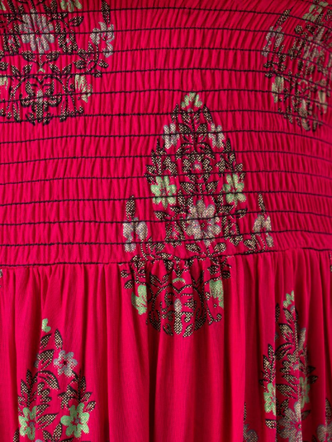 Kalini Women Pink Floral Printed Flared Sleeves Gotta Patti Floral Anarkali Kurta - Distacart