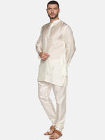Thumbnail for Sethukrishna Men Off-White Kurta with Pyjamas - Distacart