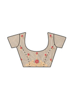 Thumbnail for Tikhi Imli Off-White & Gold-Coloured Net Embroidered Saree - Distacart