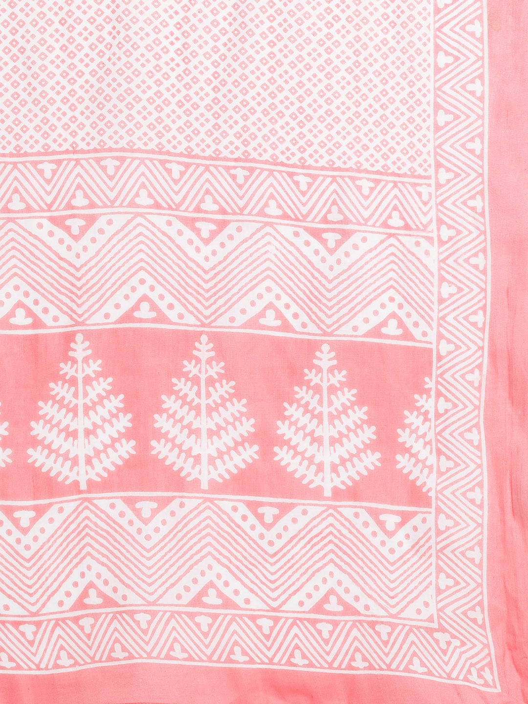 HERE&NOW Women Pink Floral Printed Pure Cotton Kurta with Palazzos & With Dupatta - Distacart