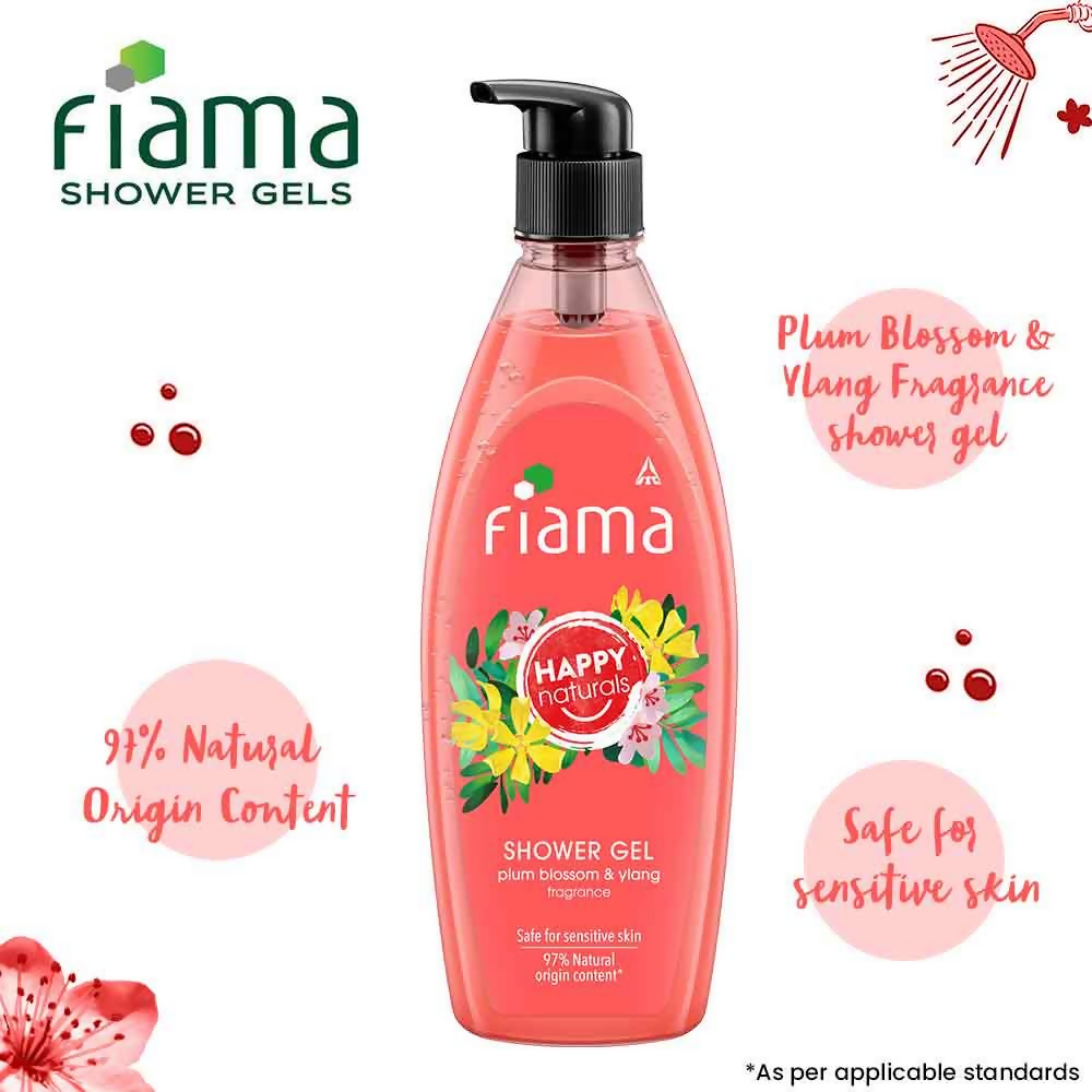 Fiama Happy Naturals Shower Gel With Blossom And Ylang - Distacart