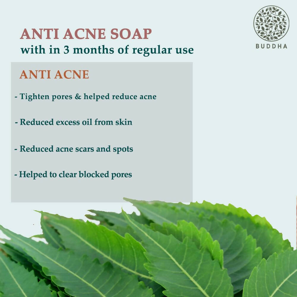 Buddha Natural Anti Acne Soap - Fights Acne Pimple, Breakouts, Blemish, Blackheads - Distacart