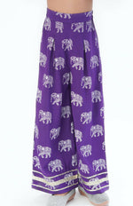 Thumbnail for Lil Drama Trunk Tales Girls Purple Crop Top With Pants Co-Ordinate Set - Distacart