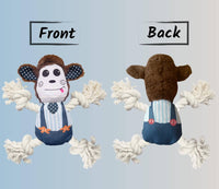 Thumbnail for Foodie Puppies Monkey Crinkle Paper Rope Plush Toy for Dogs - Distacart