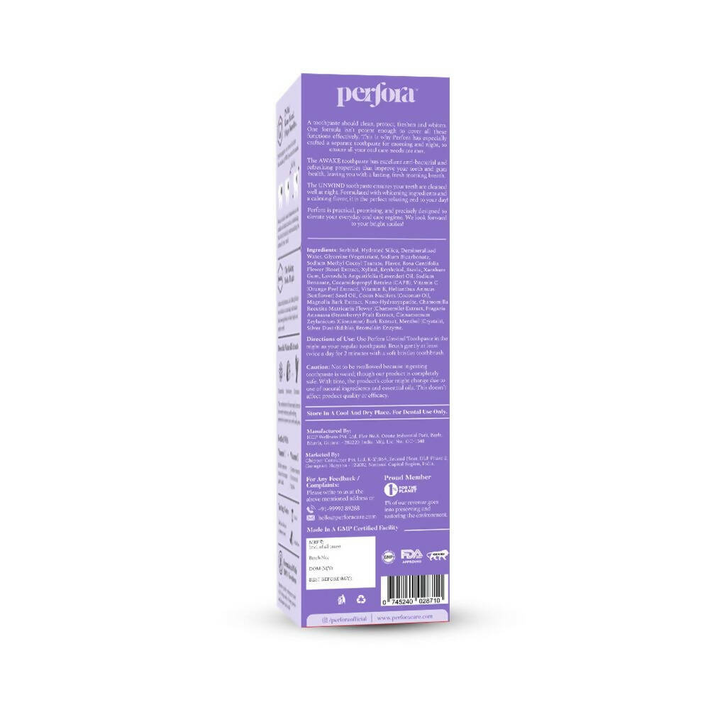 Perfora Unwind Toothpaste Lavender Rose - Distacart