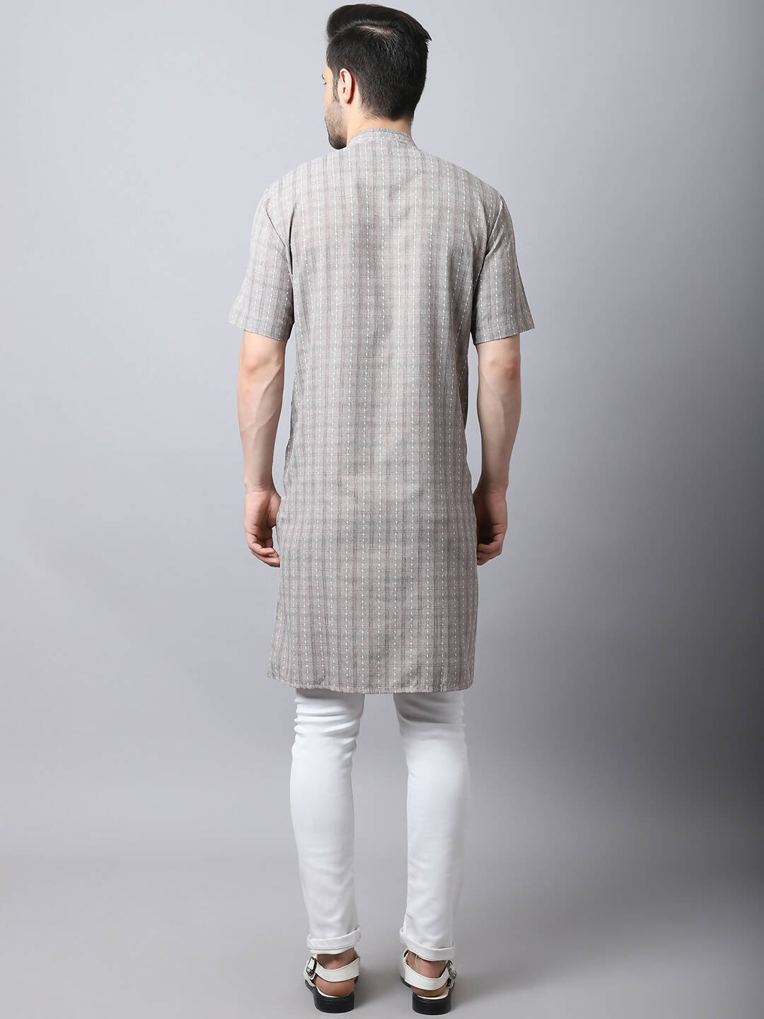 Even Apparels Yellow Pure Cotton Kurta With Band Collar - Distacart