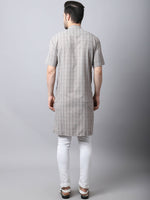 Thumbnail for Even Apparels Yellow Pure Cotton Kurta With Band Collar - Distacart
