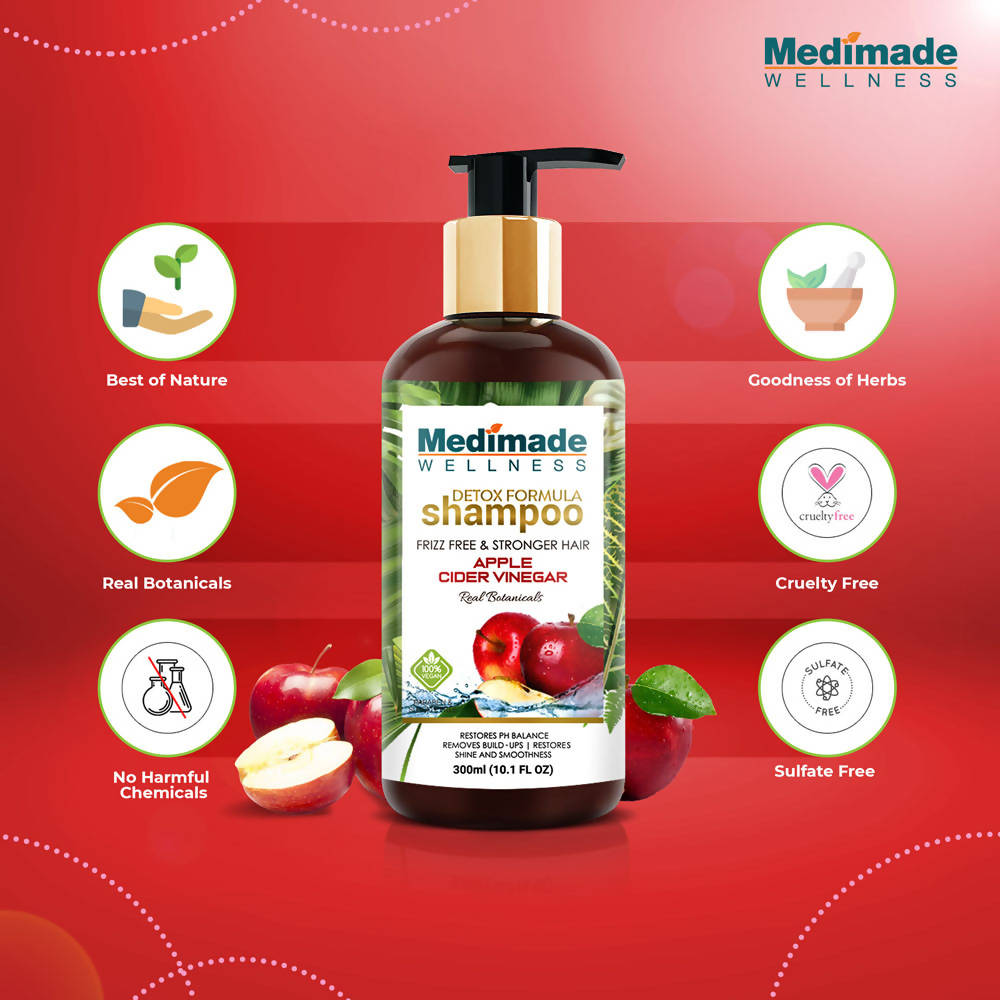 Medimade Wellness Detox Formula Shampoo Apple Cider Vinegar - Distacart