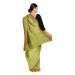 Thumbnail for Exclusive Collection 100% Pure Cotton Light Green Tant Saree With Hand Weaving Work - Distacart