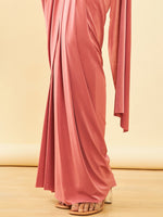 Thumbnail for Soch Pink Beads and Stones Embellished Ready to Wear Saree - Distacart