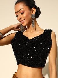 Thumbnail for Saree Mall Mustard Party Wear Saree with Matching Blouse - Distacart