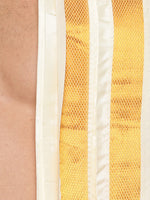 Thumbnail for Sethukrishna Men Cream and Gold-Toned Solid Dhoti With Angavastram - Distacart