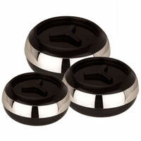 Thumbnail for Black Color - Plastic Casserole Set of 3 - Distacart