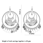 Thumbnail for Silver-Plated Alloy Round Silver Earrings - The Pari - Distacart