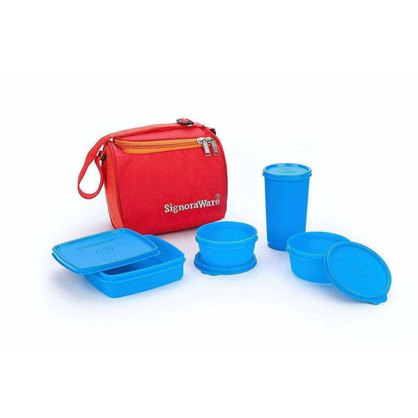 Plastic Lunch Box Set with Bag Set, 5-Pieces - Distacart