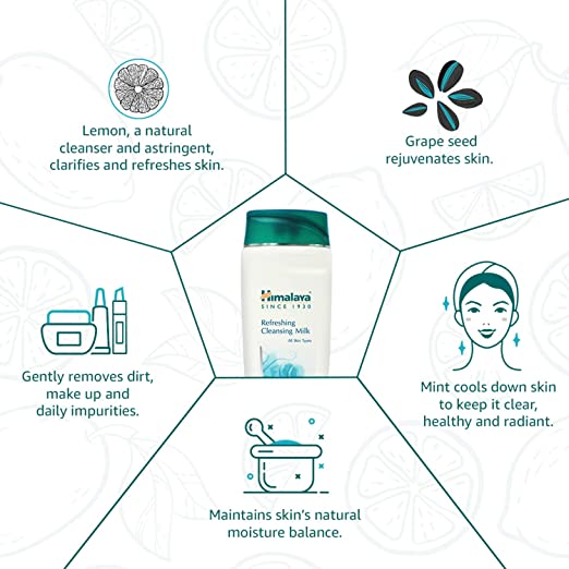 Himalaya Herbals Refreshing Cleansing Milk - Distacart
