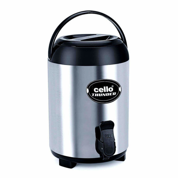 Cello Thunder Stainless Steel Flask, 4 Litres, Black - Distacart