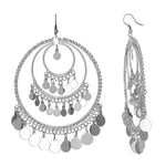 Thumbnail for Silver-Plated Alloy Round Silver Earrings - The Pari - Distacart