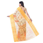 Thumbnail for Desh Bidesh Women's Shakuntala Design Printed Tant Handloom Pure Cotton Saree Without Blouse Piece - Distacart