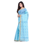 Thumbnail for Desh Bidesh Women's Bengal Tant Kerala Print Design Pure Handloom Cotton Saree Without Blouse Piece - Distacart