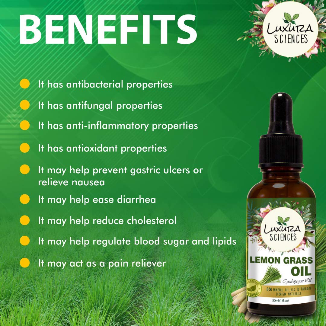 Luxura Sciences Lemon Grass Essential Oil - Distacart