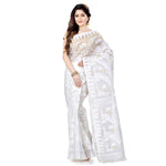 Thumbnail for Desh Bidesh Bengal Cotton Tant Women's Bengal Handloom Tant Soft Dhakai Jamdani Cotton Saree Whole Body Design - Distacart