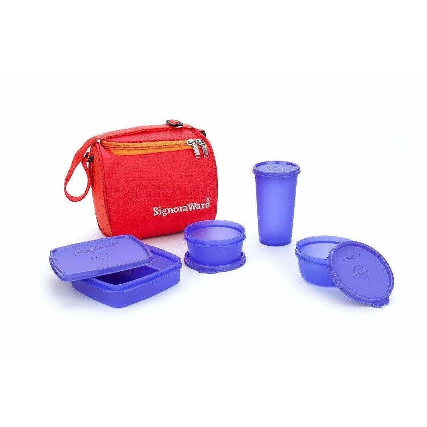 Plastic Lunch Box Set with Bag Set, 5-Pieces - Distacart
