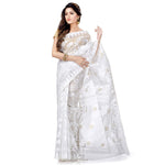 Thumbnail for Desh Bidesh Bengal Cotton Tant Women's Bengal Handloom Tant Soft Dhakai Jamdani Cotton Saree Whole Body Design - Distacart