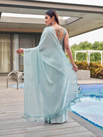 Thumbnail for Tikhi Imli Woven Design Satin Ready to Wear Saree - Distacart