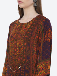 Thumbnail for Biba Women Violet Ethnic Motifs Printed Kurta with Trousers & With Dupatta - Distacart