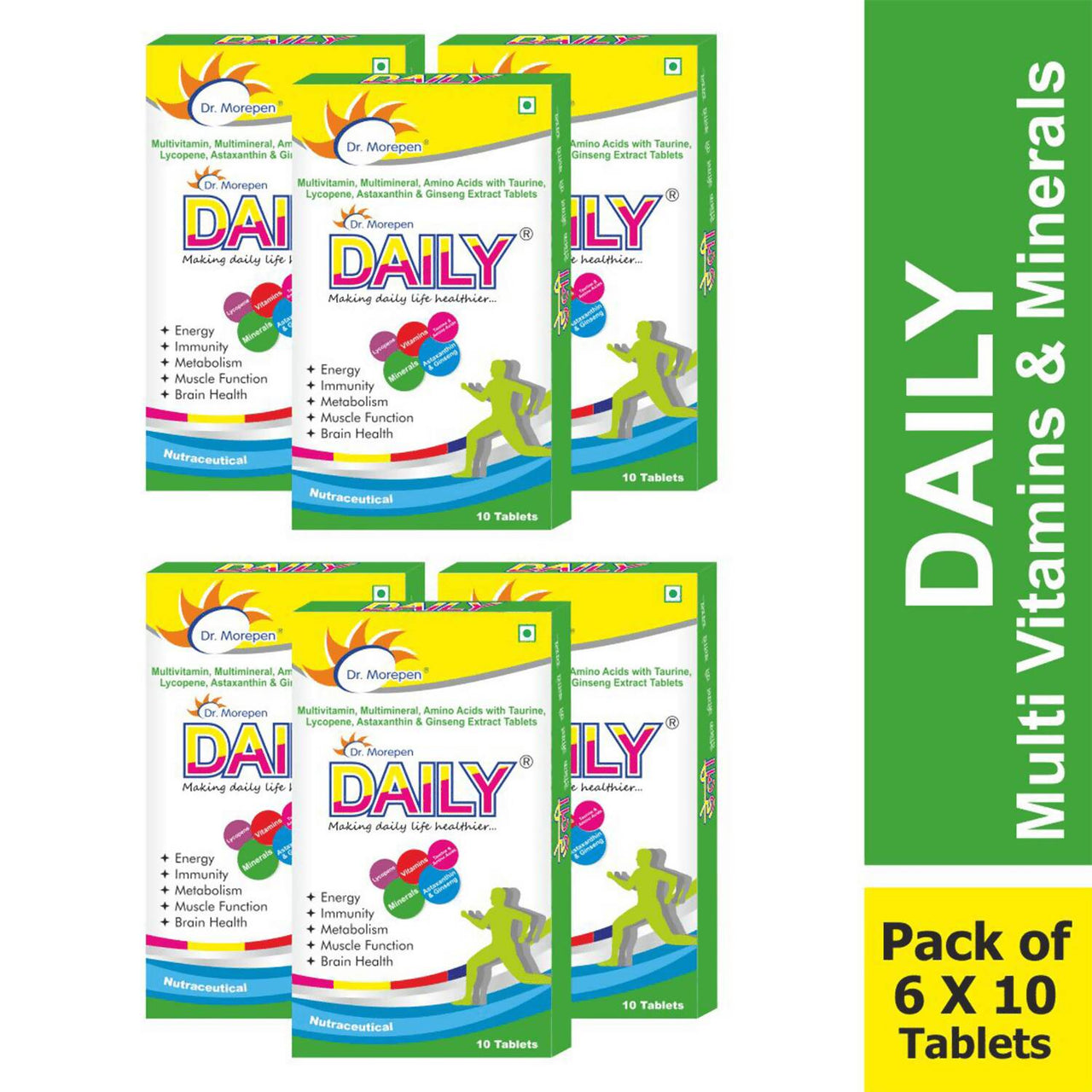 Dr. Morepen Daily Multivitamin Tablets for Women & Men, Multivitamins & Minerals Supplement - Distacart