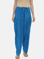 Thumbnail for Souchii Turquoise Blue Solid Loose-Fit Patiala - Distacart
