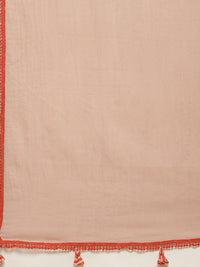 Thumbnail for Biba Women Brown Ethnic Motifs Printed Kurta with Palazzos & With Dupatta - Distacart